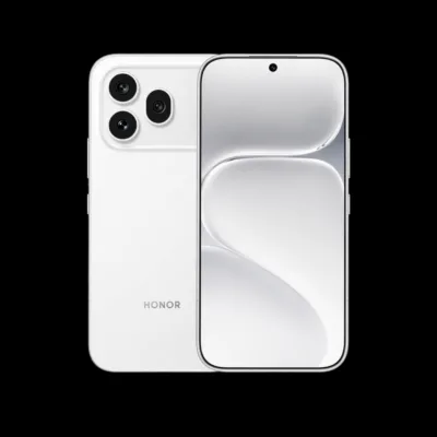 صورة مقارنة بين هاتفي هونر 600 وهونر 600 برو، تصميم عصري بخلفية مظلمة وإضاءات نيون زرقاء وبرتقالية